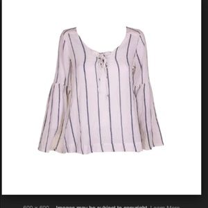 Sanctuary White Bell Sleeve Top